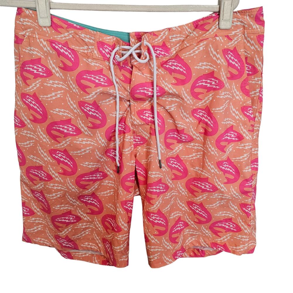 Bonobos Mens Fish Print Swim Trunks 36 Beach Surf Swimwear Pool Resort Vacation
